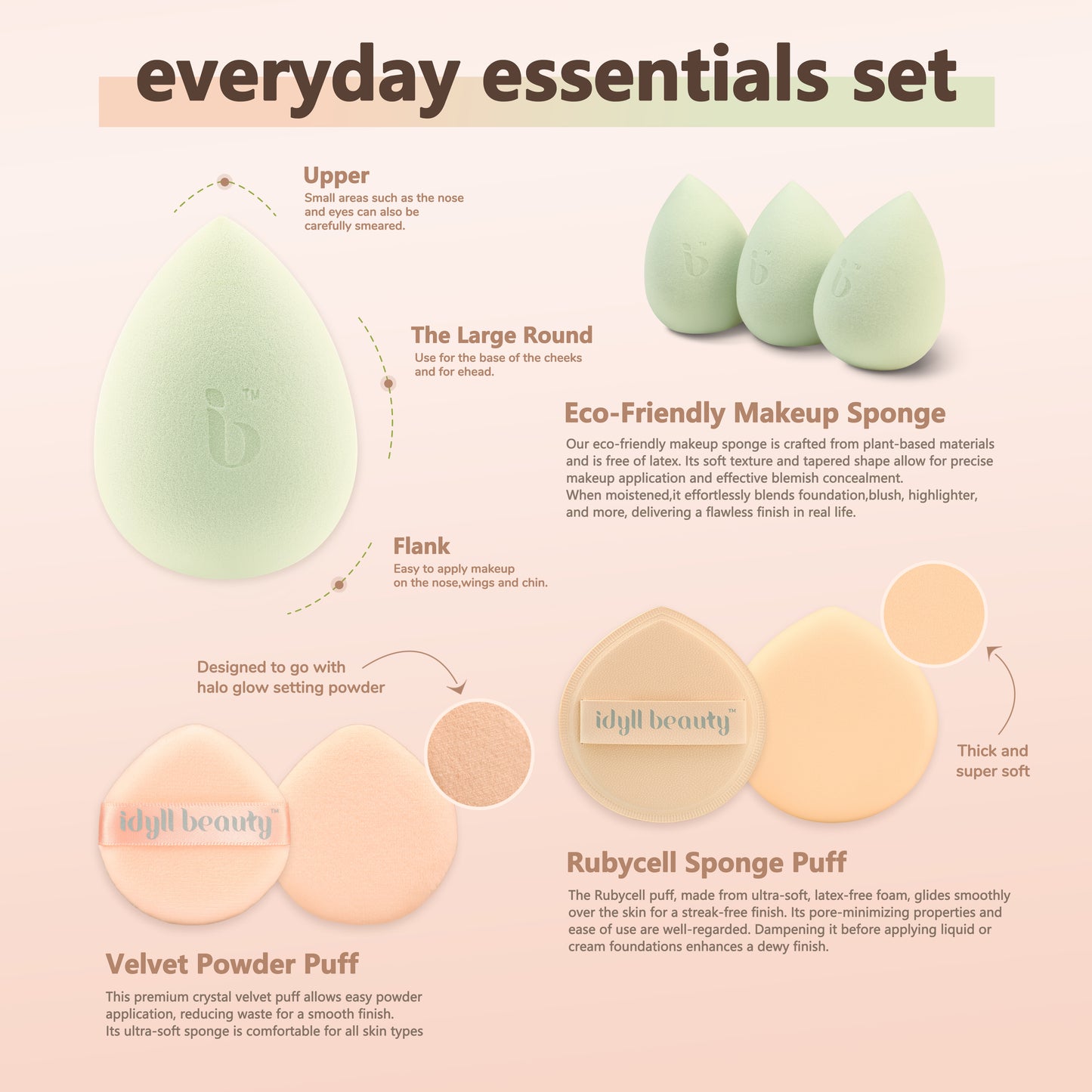 Blending Sponge Puff Set
