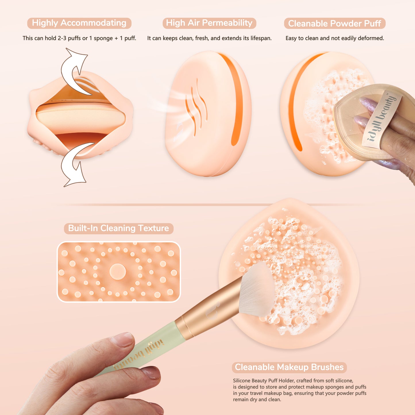 Makeup Puff Holder Set