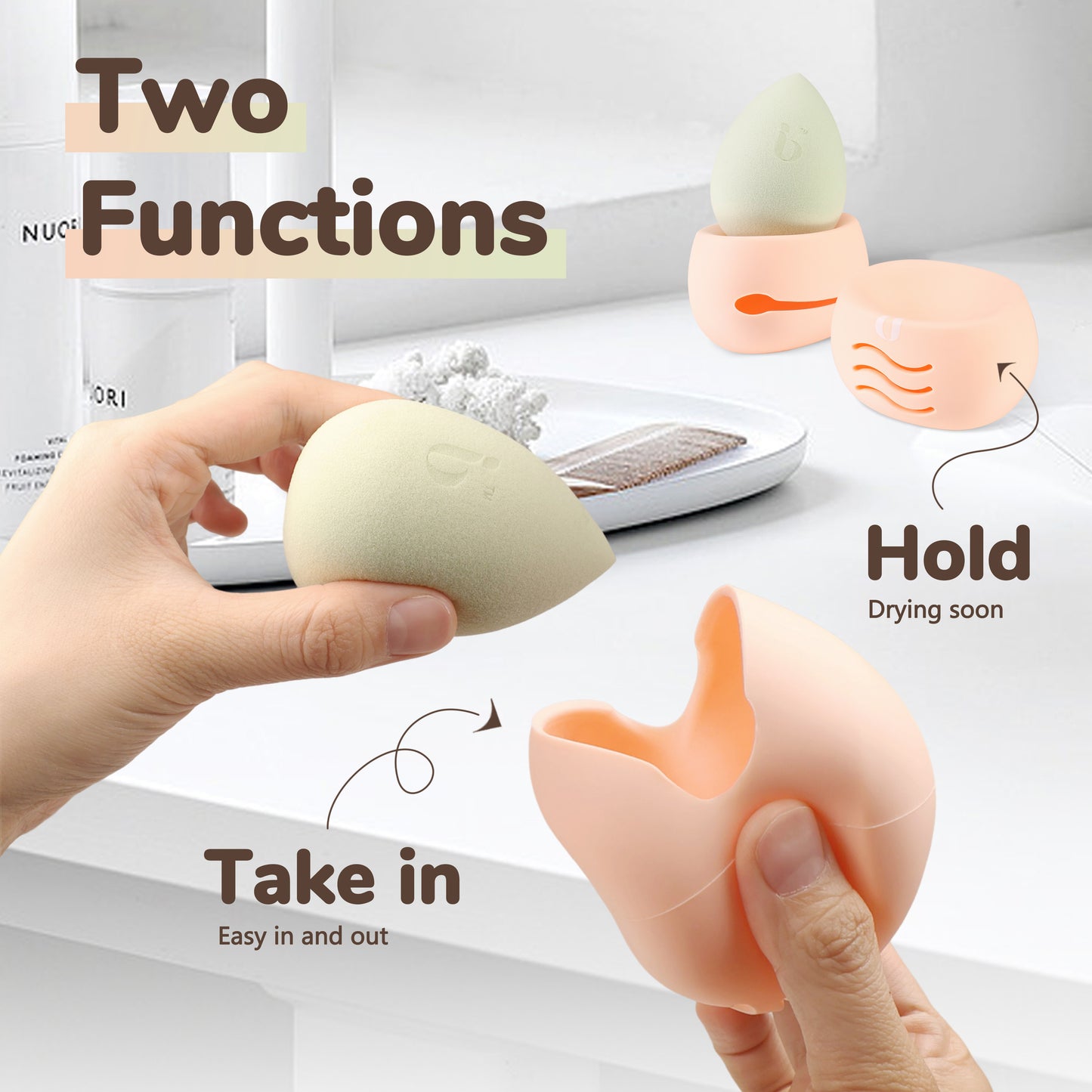 Makeup Sponge Holder Set